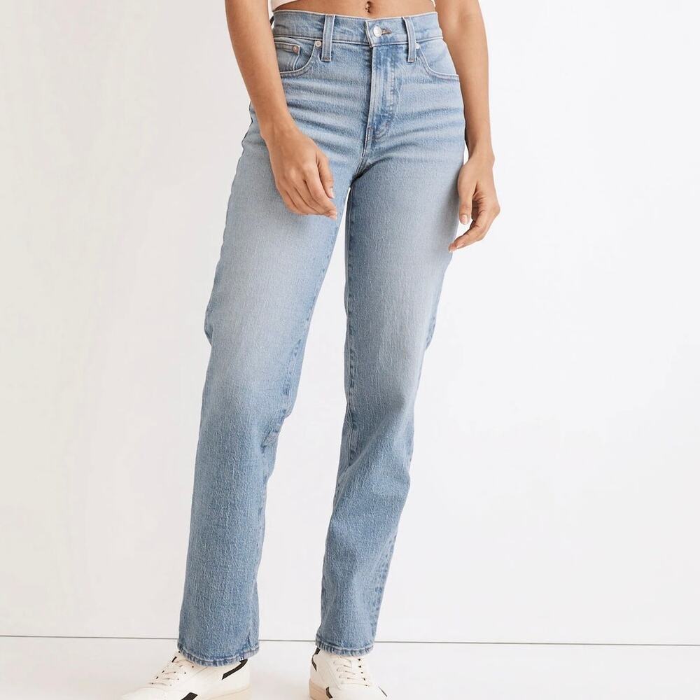 Madewell The Mid Rise Perfect Vintage Straight Jean Verwood Wash Womens 24